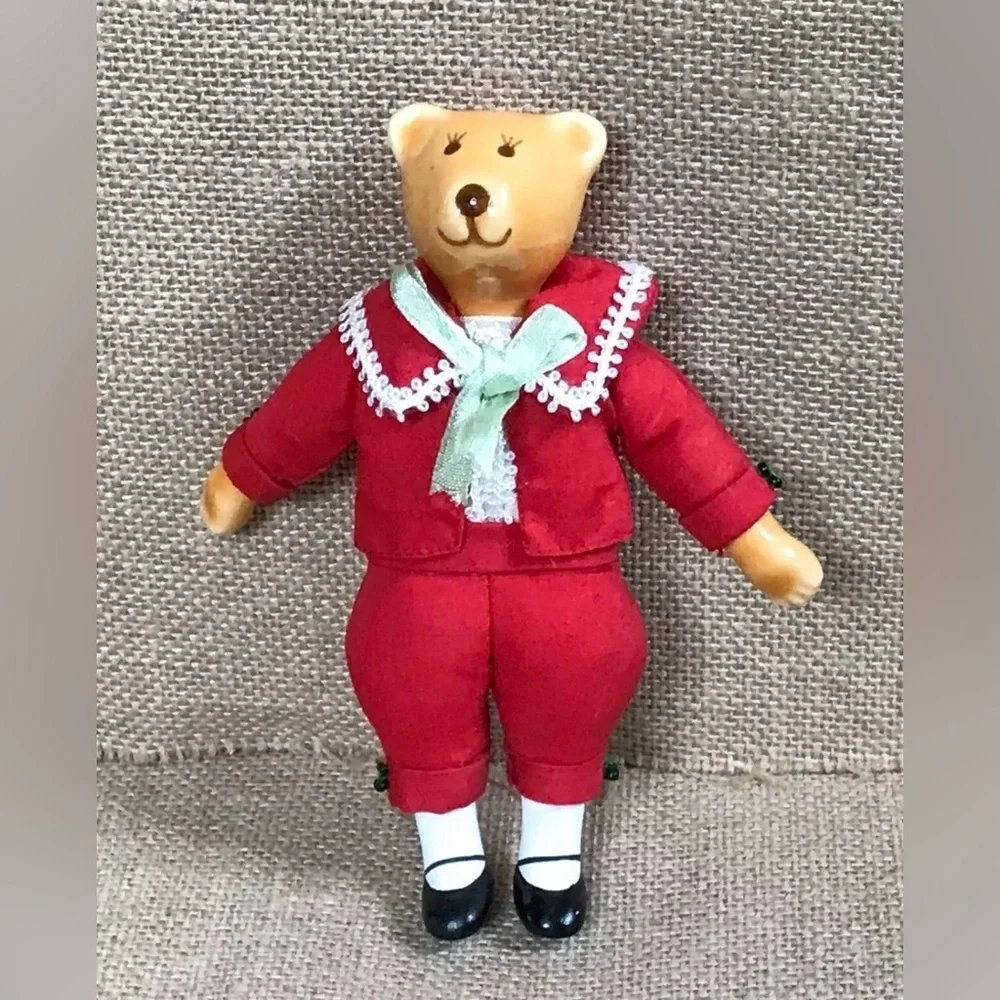 Vintage Sailor Teddy Bear Ornament Christmas Kitsch Whimsical Holiday Novelty